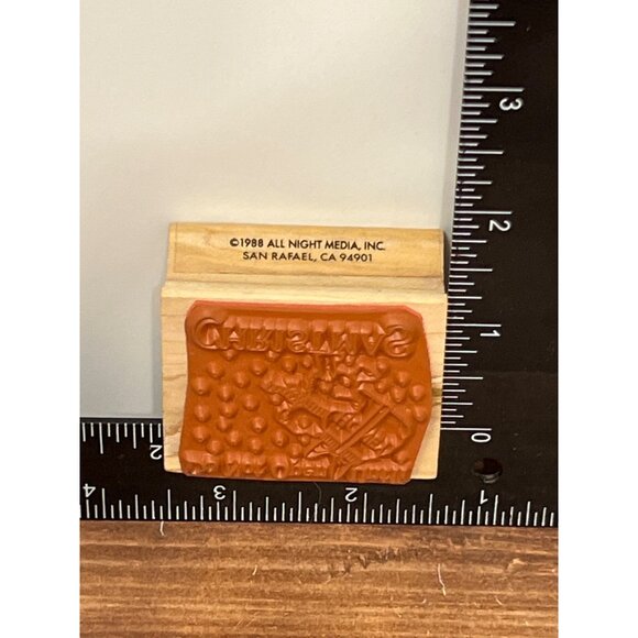 1988 Christmas Rubber Stamp Do Not Open Until Christmas HOLIDAY HONEY BEAR 641E - Picture 3 of 5